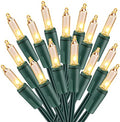 Brizled Incandescent Christmas Tree Lights, Clear White, 21 ft, 100 Count