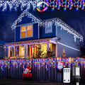 JMEXSUSS Color Changing Icicle Lights Outdoor Waterproof, 11 Modes 400 LED