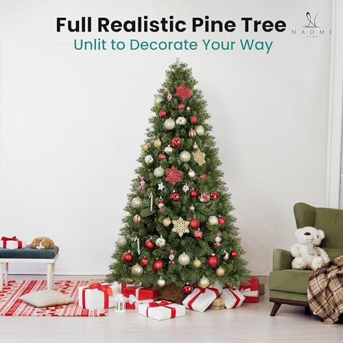 Naomi Home Lucille 6 ft Unlit Artificial Christmas Tree, 1,000 Tips