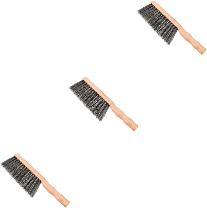 minkissy 3pcs Fireplace Cleaning Brush Hand Broom for Replacing Fireplace Brush Accessories Mantel