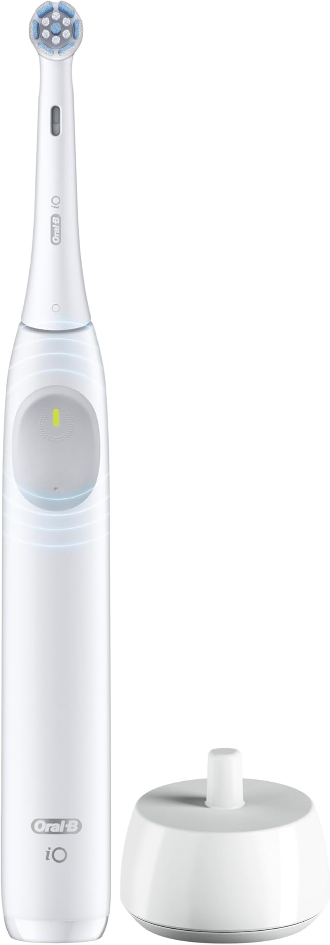 Oral-B Rechargeable Electric Toothbrush, iO2, 3 Cleaning Modes, Automatic Pressure Sensor to Protect Gums, Pure White