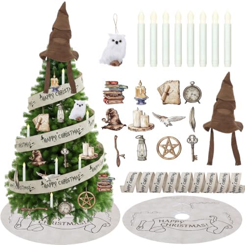 24 Pcs Wizard Christmas Tree Ornaments, Magical Christmas Decor