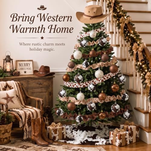 Sosation 29 Pcs Western Luxury Christmas Tree Decor Complete Set