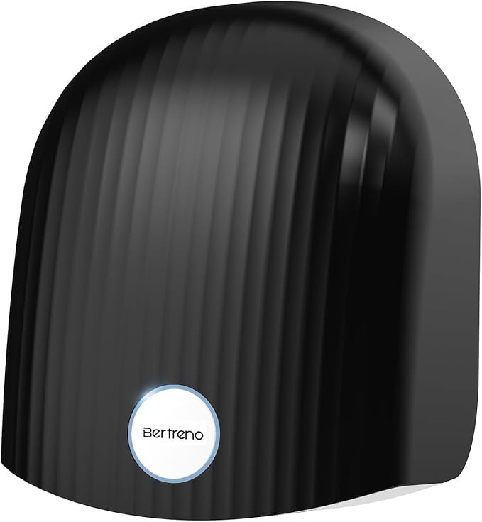 Commercial Hand Dryer Bathroom 110V Compact Electric Hand Dryers for Bathrooms Commercial High Speed Plug in Hand Dryers Home LED Work Light and Low Noise Black