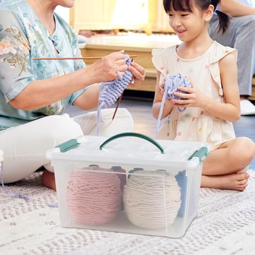6-Pack Clear Latch Storage Box, 14 L Plastic Storage Bin