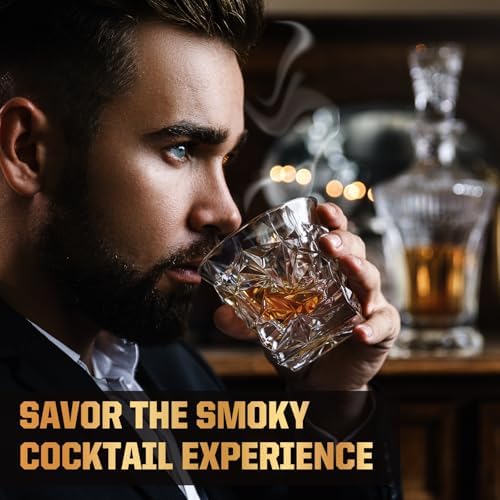 Whiskey Advent Calendar 2026 for Men, 24 Day Bourbon Smoker Infuser Kit for Cocktail and Whisky Lovers, Perfect Christmas for Husband, Dad, Boyfriend, Him(NO Butane, Glass)