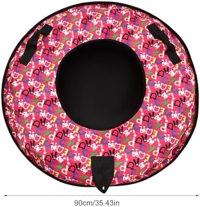 Snow Tube Heavy Duty Inflatable Sledding Tube High Speed Snow Tube Sled Towable Sledding Tube Oxford Cloth Snow Tube for Adults & Kids