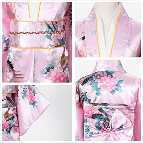 Japanese Traditional Dress Kimono Robe for Kids Girls Costume