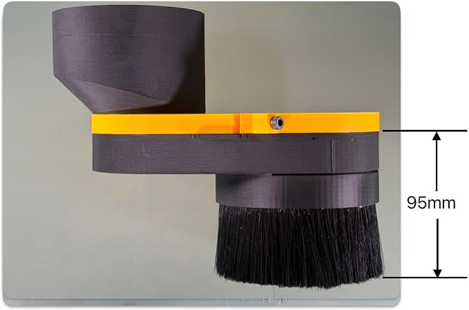 Extended Reach CNC Dust Shoe for Router/Spindle, CNC Brush Dust Boot with 4” Vacuum Port, Magnetic Quick-Release Split Base, CNC Spindle/Router Dust Collection (85mm Dia.)