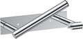 FORIOUS Toilet Paper Holder Wall Mount, Stainless Steel Rustproof Double Post Pivoting Tissue Roll Holder for Bathroom, Commercial Toilet Paper Dispenser (Chrome, Modern Square 1 Pack)