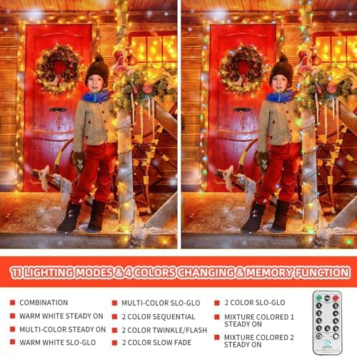 MZD8391 105FT 300LED Color Changing Christmas Light, Christmas Tree Lights