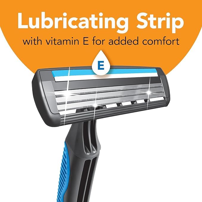 BIC Comfort 3 Disposable Razors, Long-Lasting 3-Blade Razors for Men, Perfect razors Designed for Smooth and Comfortable Shave, 24-Count | Perfect for a Smooth and Comfortable Shave, Textured Handle with Soft Anti-Slip Grip, Designed for Men, Ideal for...