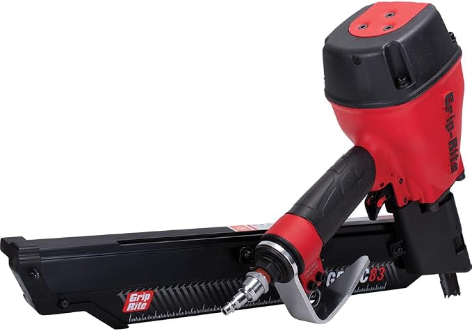 Grip-Rite GRTFC83 30-Degree Short Body Paper Tape Framing Nailer, Accepts 2" to 3-1/4" Clipped and Round Head Paper Tape Framing Nails