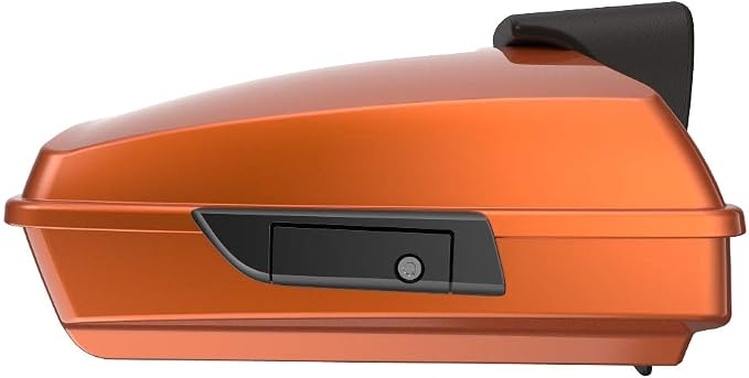 Advanblack Road Glide Tour Trunk Pack Amber Whiskey Razor Tour Trunk Pack Backrest Pad for '97-'25 Harley Touring Road King Street Glide Electra Glide CVO models