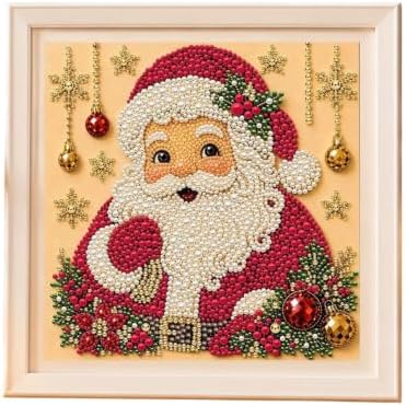 DIY Christmas Pearl Diamond Painting Art Kit Gifts Adults with Frame