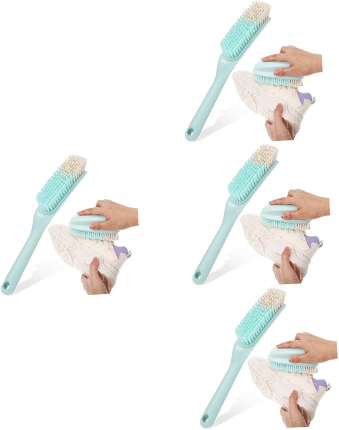 GALPADA 4sets Shower Scrubber Brush Multi-Purpose Detailing Brush for Clothes Boot Long Handle Shoe Household Cleaning Tools