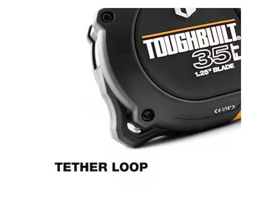 ToughBuilt - 35 Ft. ProBlade Tape Measure, Blade Control, TB-H2-T-12235 | 1.25 In. Double-Sided Blade, Magnetic Hook, 11 Ft. Standout, Blade Control, Professional Accuracy