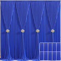 10 Panels Royal Blue Backdrop Curtain for Wedding Parties Wrinkle Free Blue Photo Curtains Backdrop Drapes Fabric Decoration for Birthday Party Baby Shower 50ft(W) x 10ft(H)