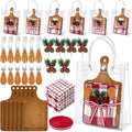 6 Set Christmas Cutting Board Gift Bulk Wooden Cheese Charcuterie Board Set