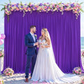 10x10 Purple Backdrop Curtain for Parties Wedding Wrinkle Free Purple Photo Curtains Backdrop Drapes Fabric Decoration for Birthday Party Photography 5ft x 10ft,2 Panels