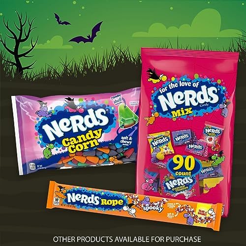 Nerds Spooky Ropes Candy, Halloween Trick or Treat Packs, 0.92oz (Pack of 24)