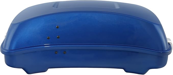 5.5" Razor Motorcycle Trunk W/Latch Key Fit For Harley 2014-2025 Touring CVO Road King Street Glide Electra Glide Ultra Limited Pack Electric Blue
