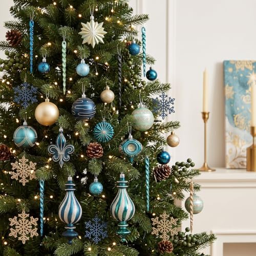 Valery Madelyn 60ct Christmas Tree Decorations Ball Ornaments Set
