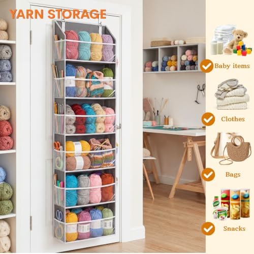 Ofiray-home Over Door Organizer with 6 Large Pockets