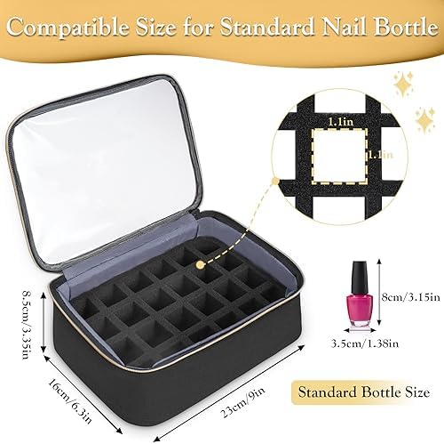 YOREPEK Nail Polish Organizer Holds Up to 72 Bottles (15ml-0.5 fl.oz)