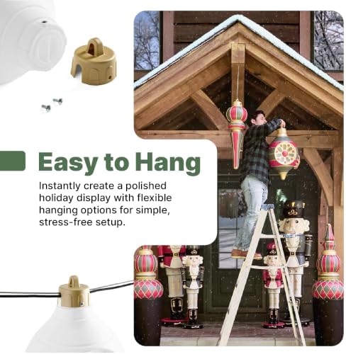 Step2 Large 3-Pack Outdoor Christmas Ornaments, Paintable DIY Holiday Decorations
