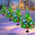 NBQQ Solar Christmas Tree Lights 4 Pack Multiple Christmas Decor