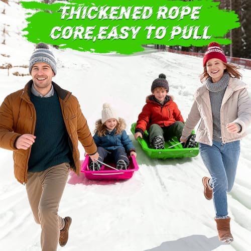 Large Sturdy Snow Sleds for Both Kids and Adults,48”