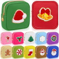 Abbylike 12 Pcs Christmas Preppy Patch Makeup Bags Bulk (Classic, Assorted)