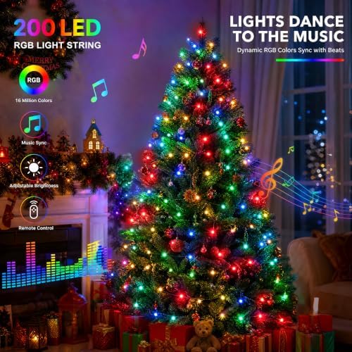 TW SHINE 66FT Smart Color Changing Christmas Halloween Lights Connectable