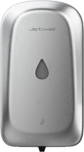 JETWELL Automatic Touch-Less Wall Mount Hand Soap Dispenser Liquid Drop Battery Operated, Brushed Stainless Steel Cover Large Capacity 34OZ/1000ML for Kitchen Home Commercial Bathroom | Brushed Cover, Large Capacity, Battery Powered, Liquid Soap, Comme...