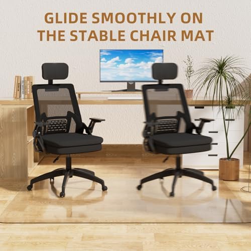 Clear Office Chair Mat for Hard Floors, Plastic Floor Protector for Chairs