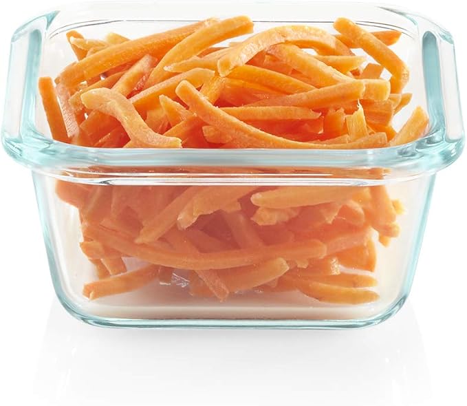 Snapware Total Solutions (2-Pack, 1 & 4 Cup) Glass Food Storage Containers Set, Airtight & Leakproof Locking BPA-Free Lids, Freezer Dishwasher Microwave Safe