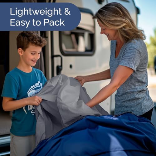 Short Queen Size 4 Piece Bed Sheet Set - RV Short Queen Sheets - Steel Blue