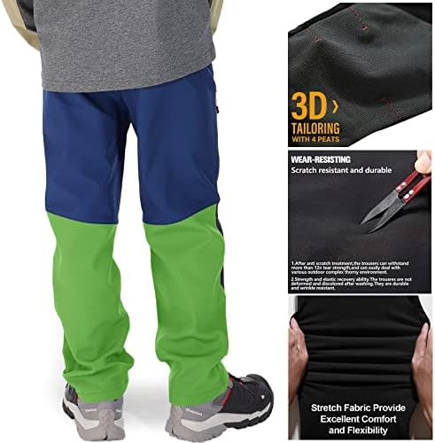 Jessie Kidden Kids Boys Girls Youth Waterproof Hiking Ski Snow Fleece Pants