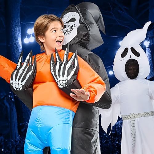 Rubies Grim Reaper Abduction Inflatable Costume for Kids, Unisex One Size