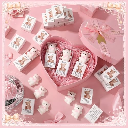 24 Sets Bear with Pink Bow Gifts Coquette Party Favors