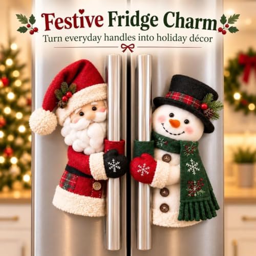Christmas Santa & Snowman Handle Huggers – Set of 2, Handle Covers (All)