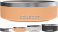 Coldest Dog Bowl - Anti Rust Metal, Non Slip, 3 Layers Insulated Stainless Steel Dog Bowls - Spill Proof & Heavy Duty - Water Bowl for Dogs, Cats & Pets, Dish Washer Safe (42 oz, Sahara Peach)