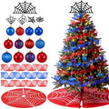 Sosation 26 Pcs Red Blue Spider Theme Christmas Tree Decor Complete Set