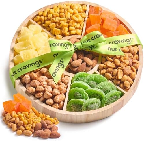 NUT CRAVINGS - Dried Fruit & Mixed Nuts Gift Basket (7 Assortments)