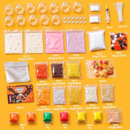 12 Set Thanksgiving DIY Stress Ball Making Kit Squeeze Craft Gift