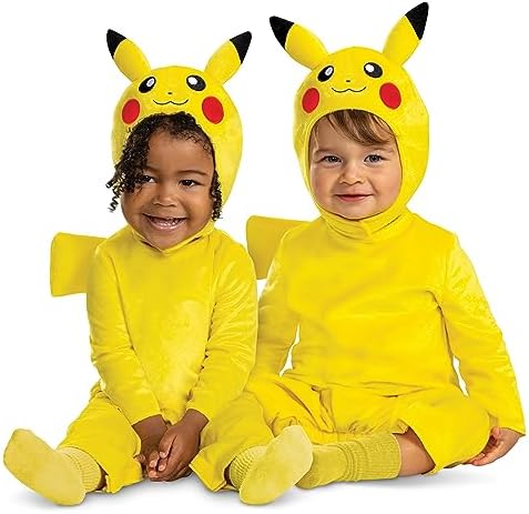 Pikachu Costume Romper, Official Pokemon Toddler Outfit and Headpiece