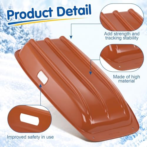 Jerify 6 Pcs 35 in Plastic Snow Sled for Kids Adults