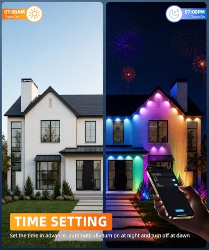 300FT Permanent Outdoor Lights , RGB+IC Smart Christmas Lights for House