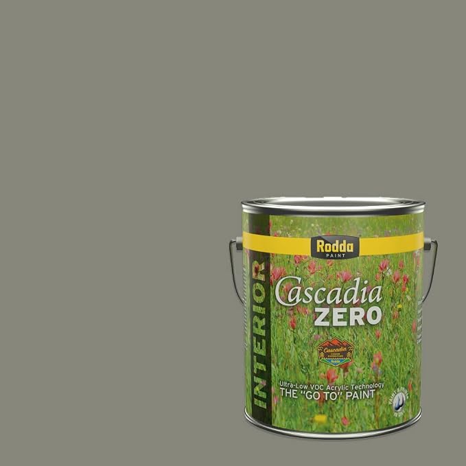 Rodda Paint CASCADIA ZERO Interior Flat Paint & Primer in One, 1-Gallon, River God